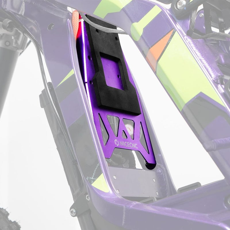 NICECNC Purple Battery Front Fender Plate Battery Guard Cover Protector Compatible with Surron light bee X/S/ L1E Compatible with Segway X160 X260 See Fitmnet - Image 2